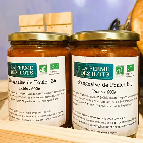 Bolognaise de poulet bio