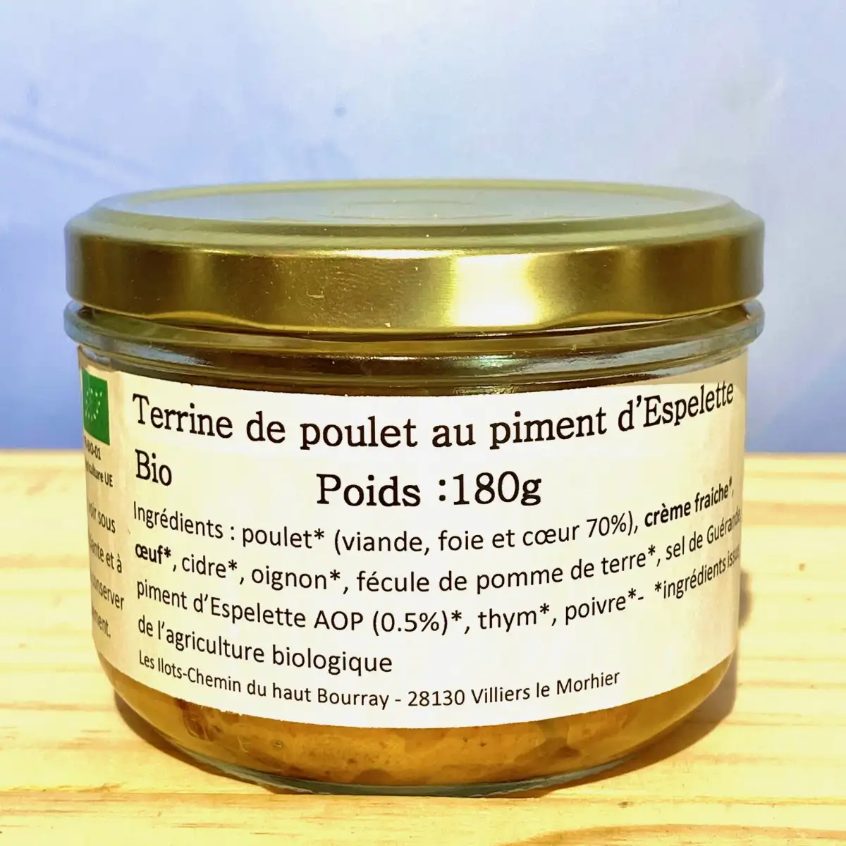 Rillettes de poularde au piment d'Espelette bio